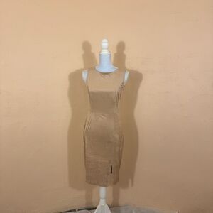 Forest Lily Faux Suede Sheath Dress size S